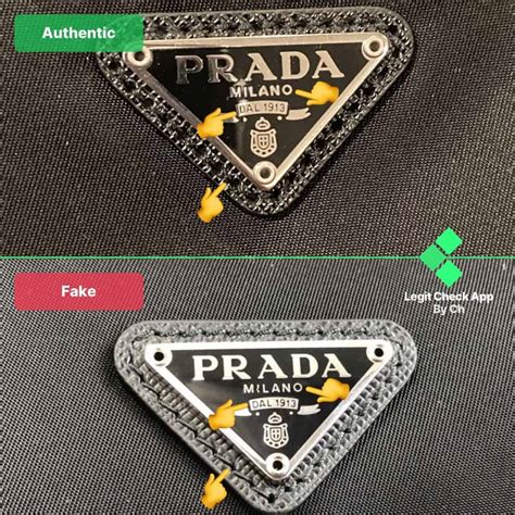 prada fake vs authentic vintage logo shopper bag|prada bag counterfeit.